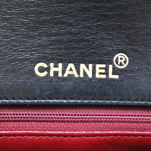 6 Chanel Chain Shoulder Bag Sheepskin Black