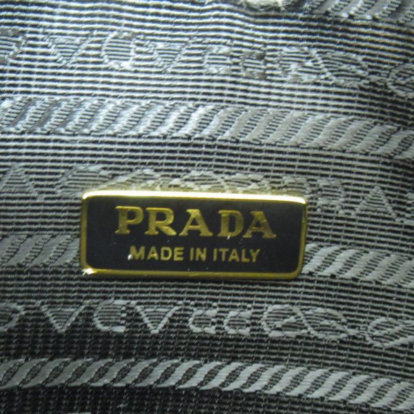 6 Prada Shoulder Bag Chain Saffiano Leather Black