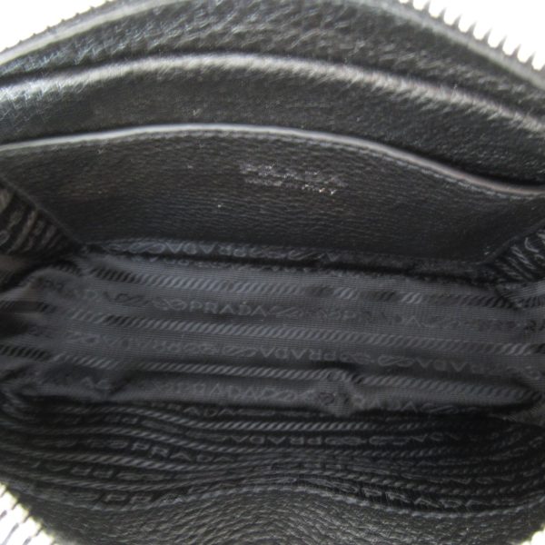 6 Prada Shoulder Bag Handbag Leather Black