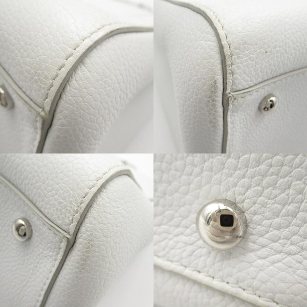 6 Chanel 2way Shoulder Bag Caviar Skin White