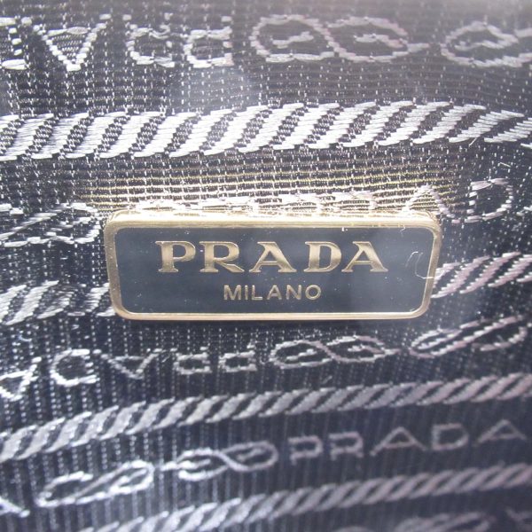 6 Prada Shoulder Bag Saffiano Leather Black