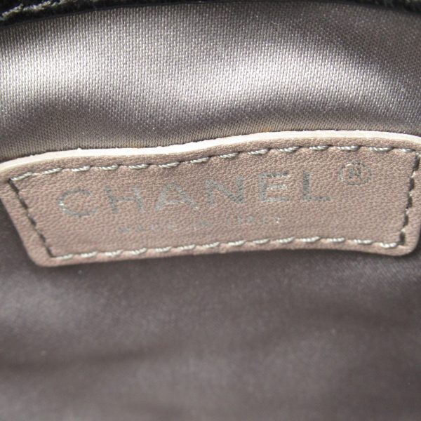 6 Chanel Shoulder Bag Lambskin Sheep Leather Black