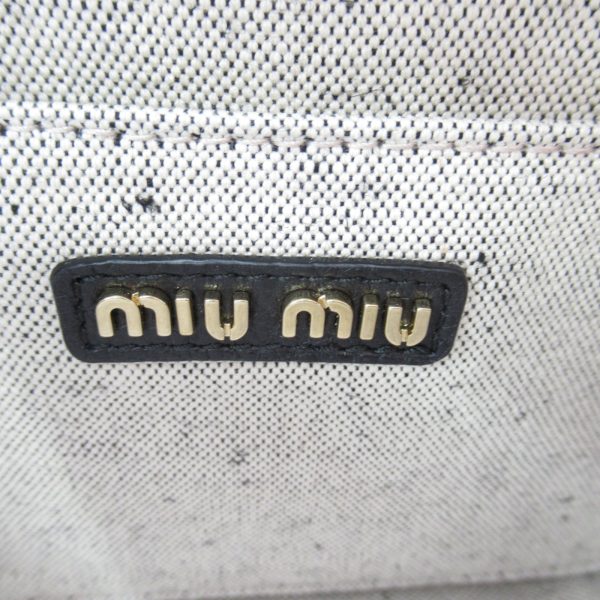 6 Miu Miu Casual Style Shoulder Bag Leather Black