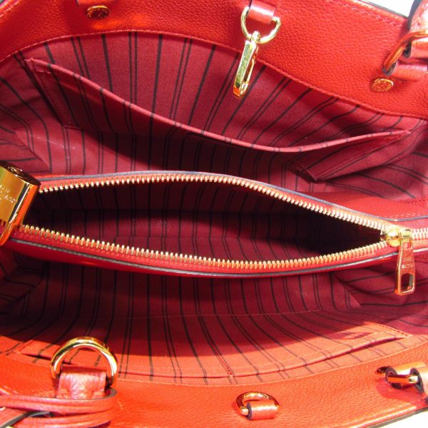 6 Louis Vuitton Montaigne MM Shoulder Bag Empreinte Sleaze Red