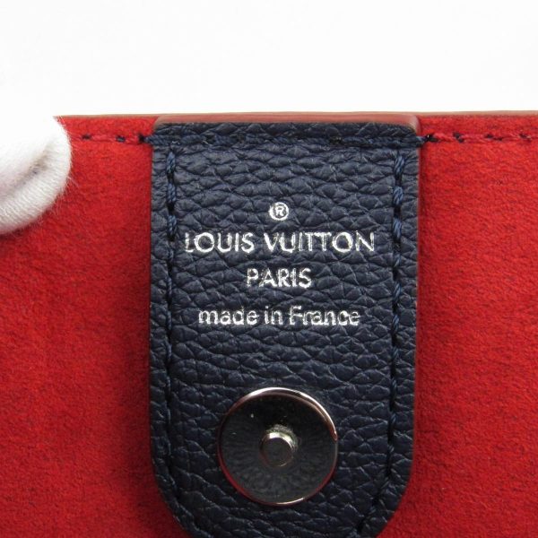 6 Louis Vuitton LockMe Shoulder Bag Cowhide Calf Marine Rouge Blue