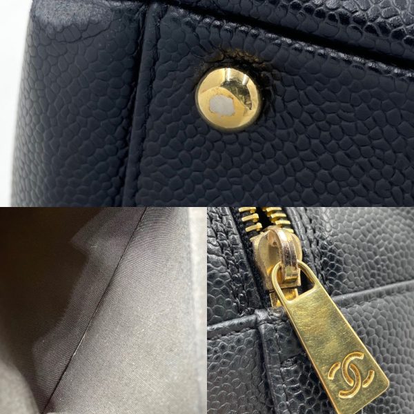 6 Chanel Tote Bag Chain Matelasse Handbag Shoulder Logo Bag Caviar Skin Black