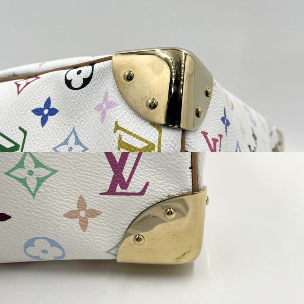 6 Louis Vuitton Handbag Monogram Multicolor Speedy 30 Boston Bag White
