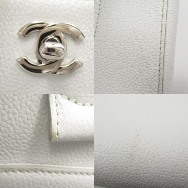 7 Chanel 2way Shoulder Bag Caviar Skin White