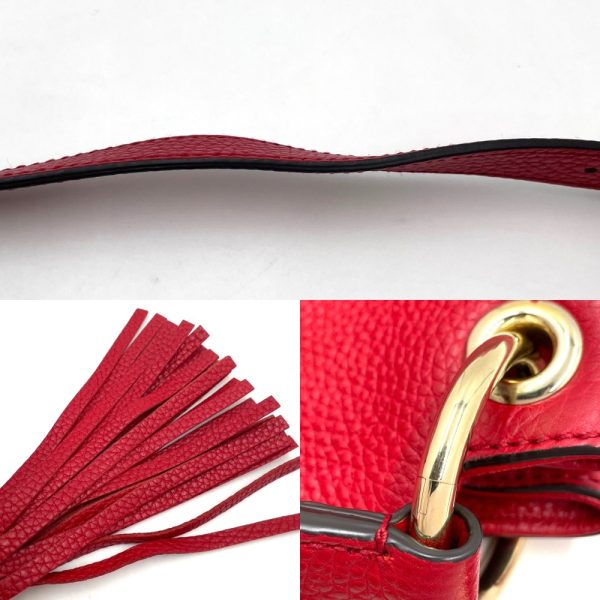 7 Gucci Soho Interlocking G Handbag Shoulder Bag Tassel Bag Red