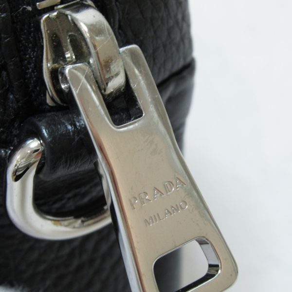 8 Prada Shoulder Bag Handbag Leather Black