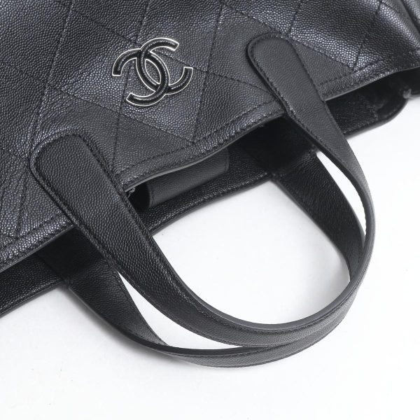 8 Chanel Caviar Skin 2way Shoulder Bag Black