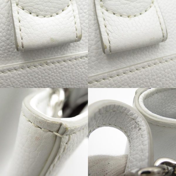 8 Chanel 2way Shoulder Bag Caviar Skin White