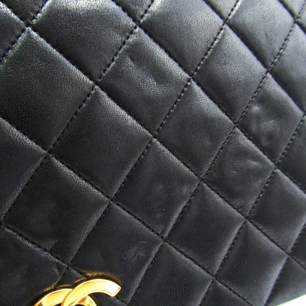 8 Chanel Chain Shoulder Bag Sheepskin Black