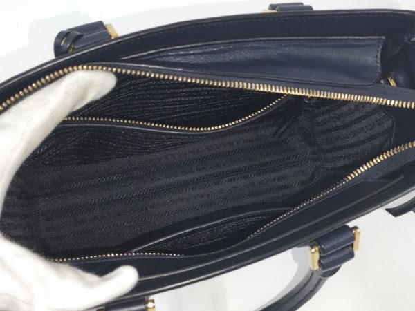 9 Prada 2way Shoulder Bag Saffiano Leather Navy