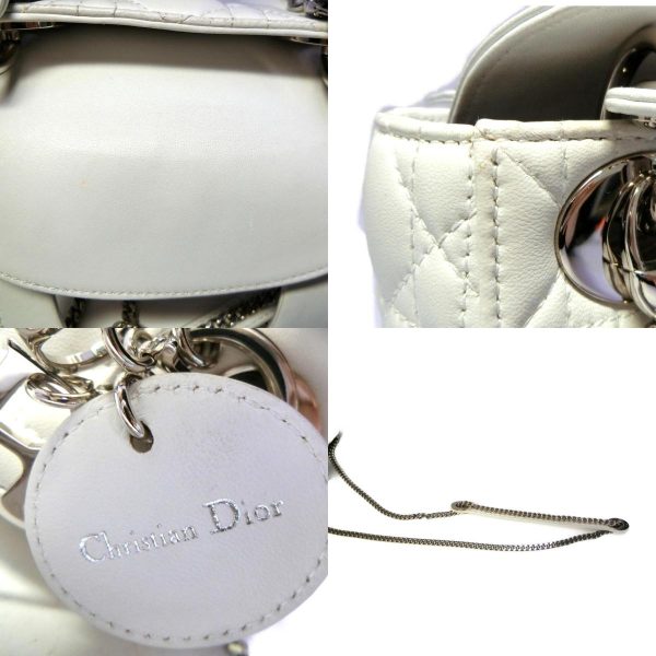 9 Dior Mini Shoulder Bag Lambskin White