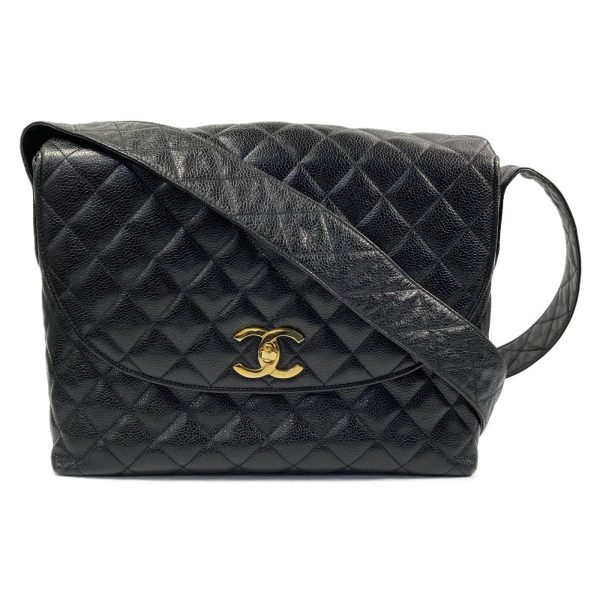 img e2334 Chanel Shoulder Bag Caviar Skin Calf Black