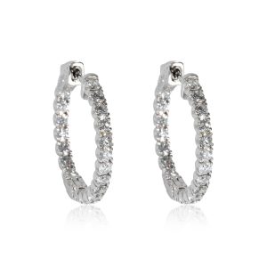 Diamond In and Out Hoop Earrings in 14K White Gold 200 CTW G HSI Gucci Soho Interlocking G 2way Handbag Tassel Leather Beige
