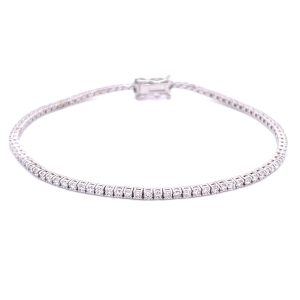 Diamond Tennis Bracelet in 14K White Gold 175 CTW Louis Vuitton Monogram Anfleur Rouge Canvas MM 2WAY Shoulder Bag Black