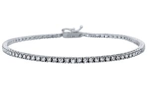 Diamond Tennis Bracelet in 14K White Gold 165 CTW Gucci GG Nylon Shoulder Bag Black