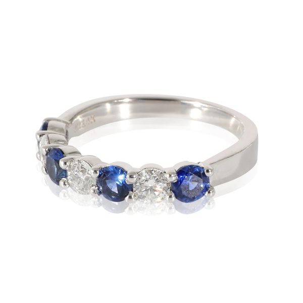 z133545 sv Diamond Sapphire Band in 14K White Gold 051 CTW