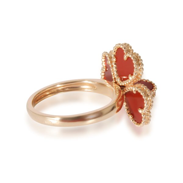 z133787 pv Van Cleef Arpels Sweet Alhambra Effeuillage Carnelian 18KT Gold Ring 009CTW