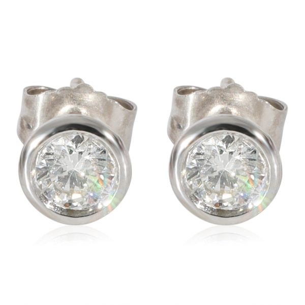 Diamond Bezel Stud Earrings in 14K White Gold 12 CTW Diamond Bezel Stud Earrings in 14K White Gold 12 CTW