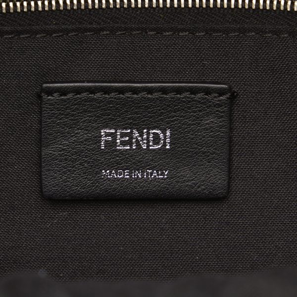 1 0111547 8 Fendi Visaway Studs Logo Rucksack Backpack Black Multicolor Leather