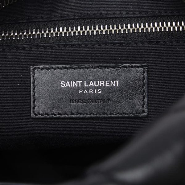 1 0129270 7 Saint Laurent Crossbody Chain Shoulder Bag Bowling Bag Black Leather