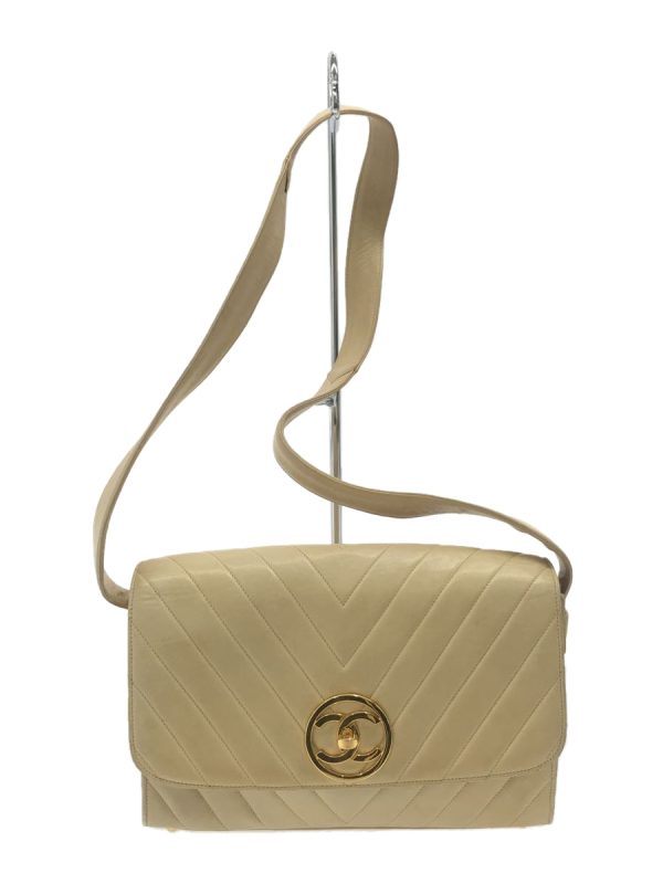 1 Chanel Stitch Shoulder Bag Coco Mark Beige