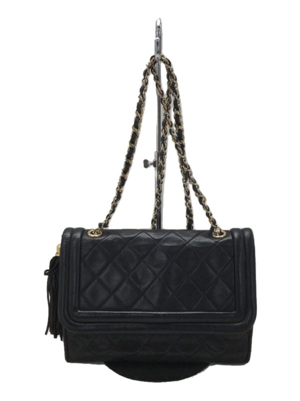 1 Chanel Shoulder Bag Leather Black