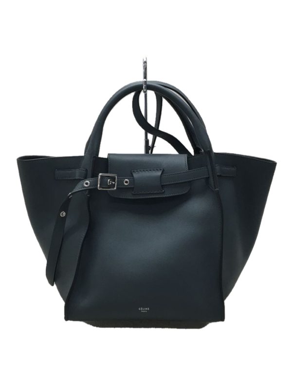 1 Celine Shoulder Bag Leather Navy