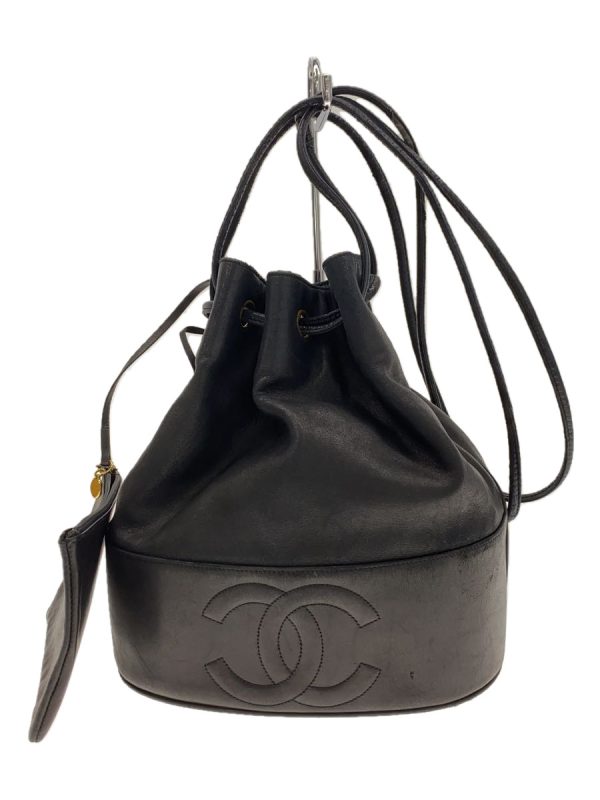 1 Chanel Shoulder Bag Leather Black