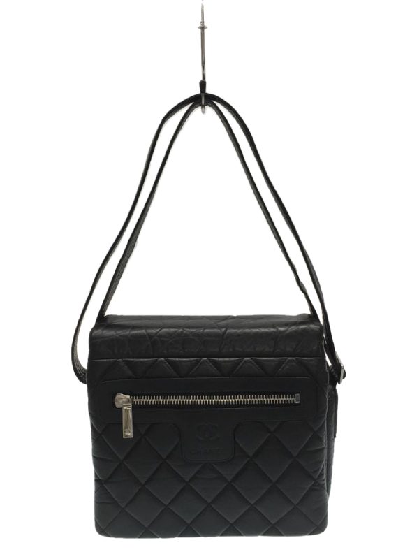 1 Chanel Coco Cocoon Messenger Shoulder Bag Leather Black