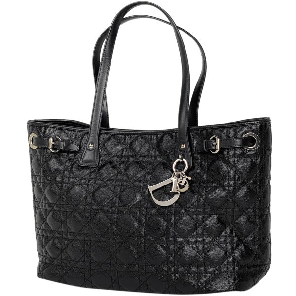 1 Christian Dior Panarea Tote Bag Cannage Black