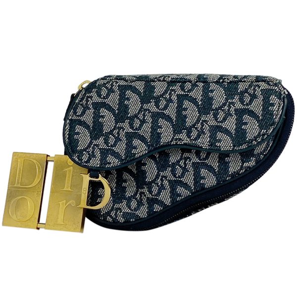 1 Christian Dior Saddle Case Makeup Cosmetics Accessory Pouch Navy