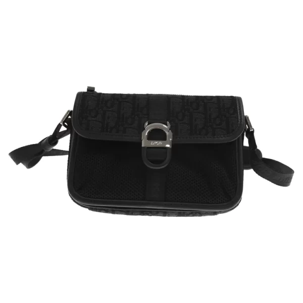 1 Dior Oblique Jacquard Mini Messenger Bag Shoulder Bag Black