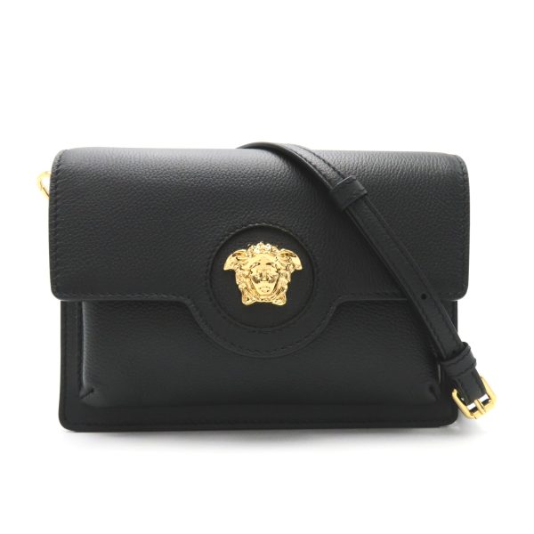 1 Versace Medusa Shoulder Bag Leather Black