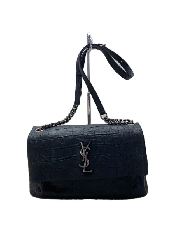 1 Saint Laurent Chain Shoulder Bag Leather Black