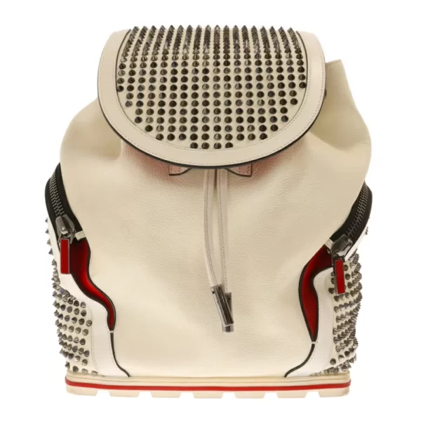 1 Christian Louboutin Spike Stud Backpack Rucksack White