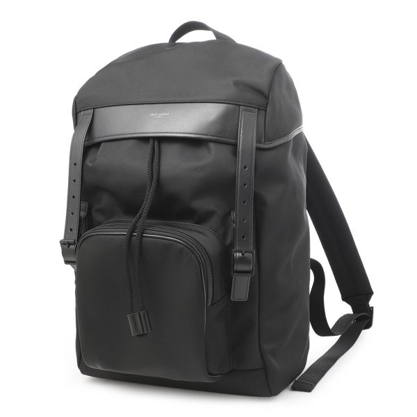 1 Saint Laurent Backpack Rucksack Nylon Black