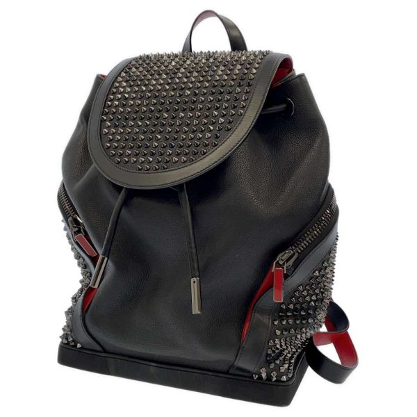 1 Christian Louboutin Backpack Studded Leather Black