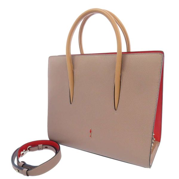 1 Christian Louboutin Handbag Leather Medium beige