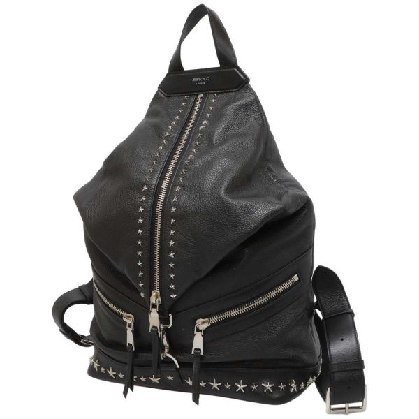 1 Jimmy Choo Backpack Studded Leather Black