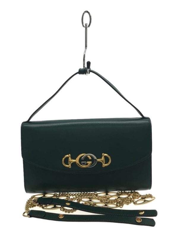 1 Gucci Shoulder Bag Leather Green