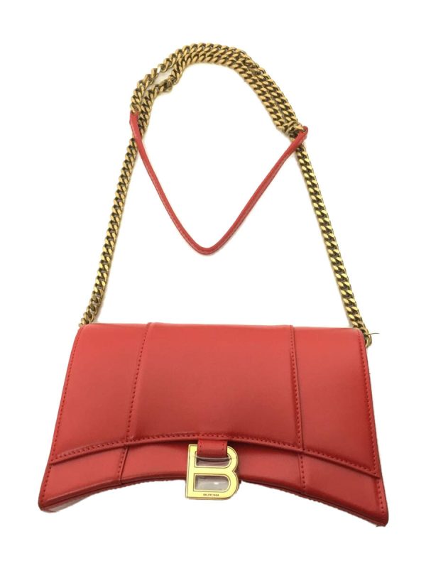 1 Balenciaga Shoulder Bag Leather Red