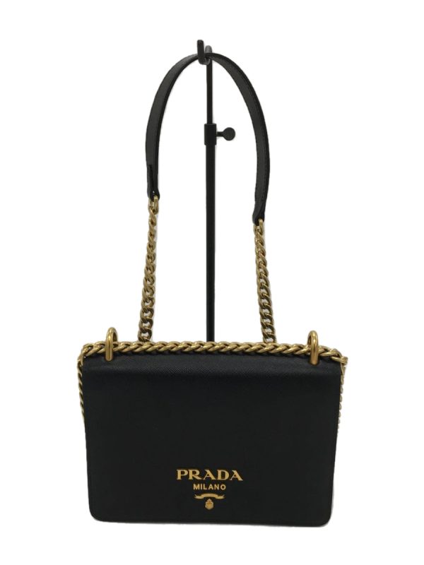 1 Prada Shoulder Bag Leather Black