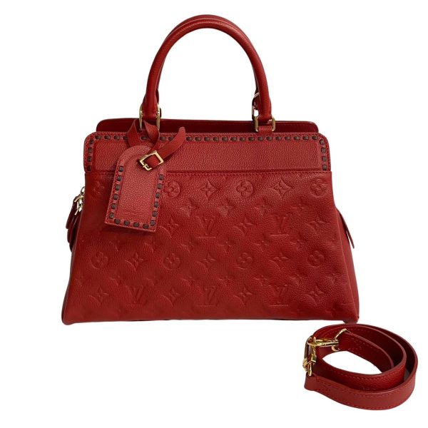 1 Louis Vuitton Vosges MM Empreinte Shoulder Bag Red