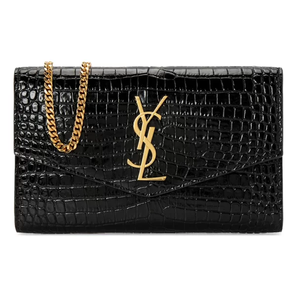 1 Saint Laurent Shoulder Bag Cowhide Handle Black