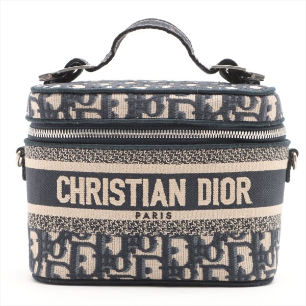 1 Christian Dior Oblique Vanity Shoulder Bag Blue