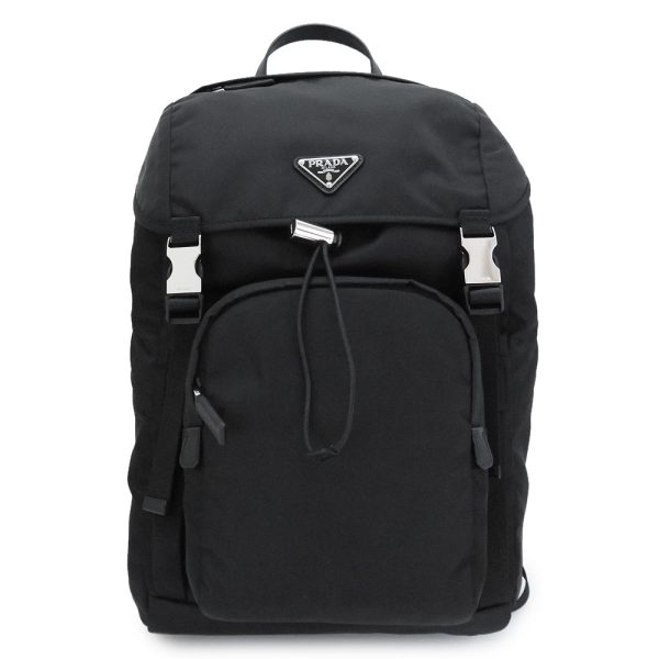 1 Prada Rucksack Backpack Re Nylon Leather Black